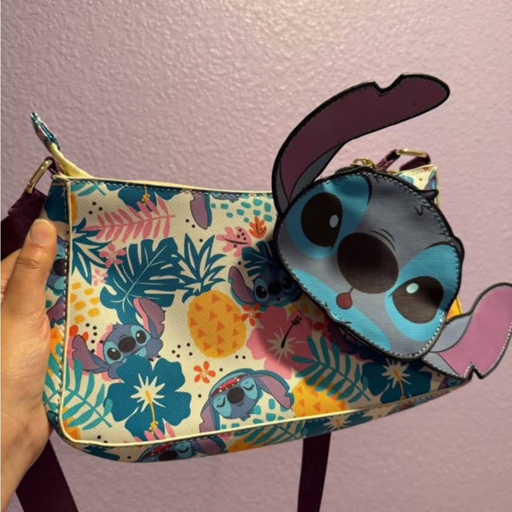 Colorful Stitch Shoulder Bag